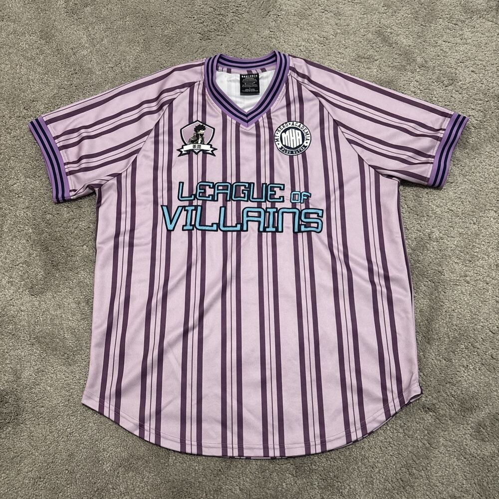 My Hero Academia Boxlunch League Of Villians Dabi Jersey Size Large Purple